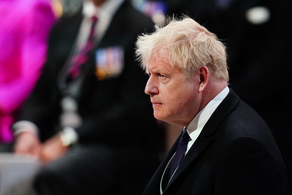 El gobernante del Reino Unido Boris Johnson en un acto oficial en Londres