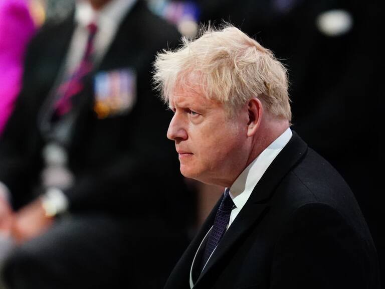 El gobernante del Reino Unido Boris Johnson en un acto oficial en Londres