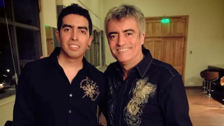 Danko Flores y su padre Mauricio Flores, reconocido humorista chileno.