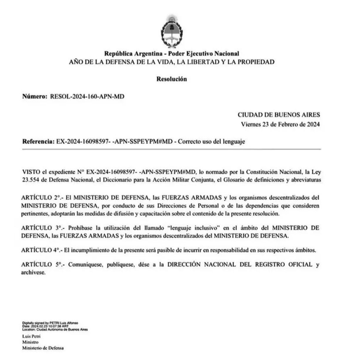 Ministerio de Defensa de Argentina