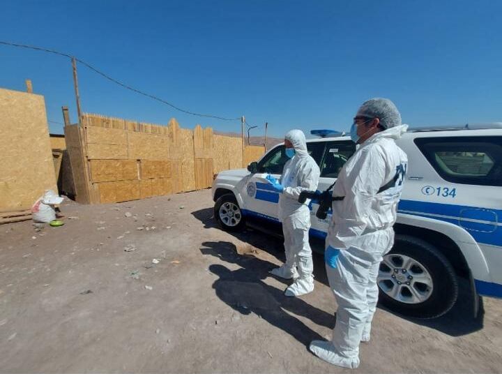 Trabajo en presunto femicidio / Policía de Investigaciones