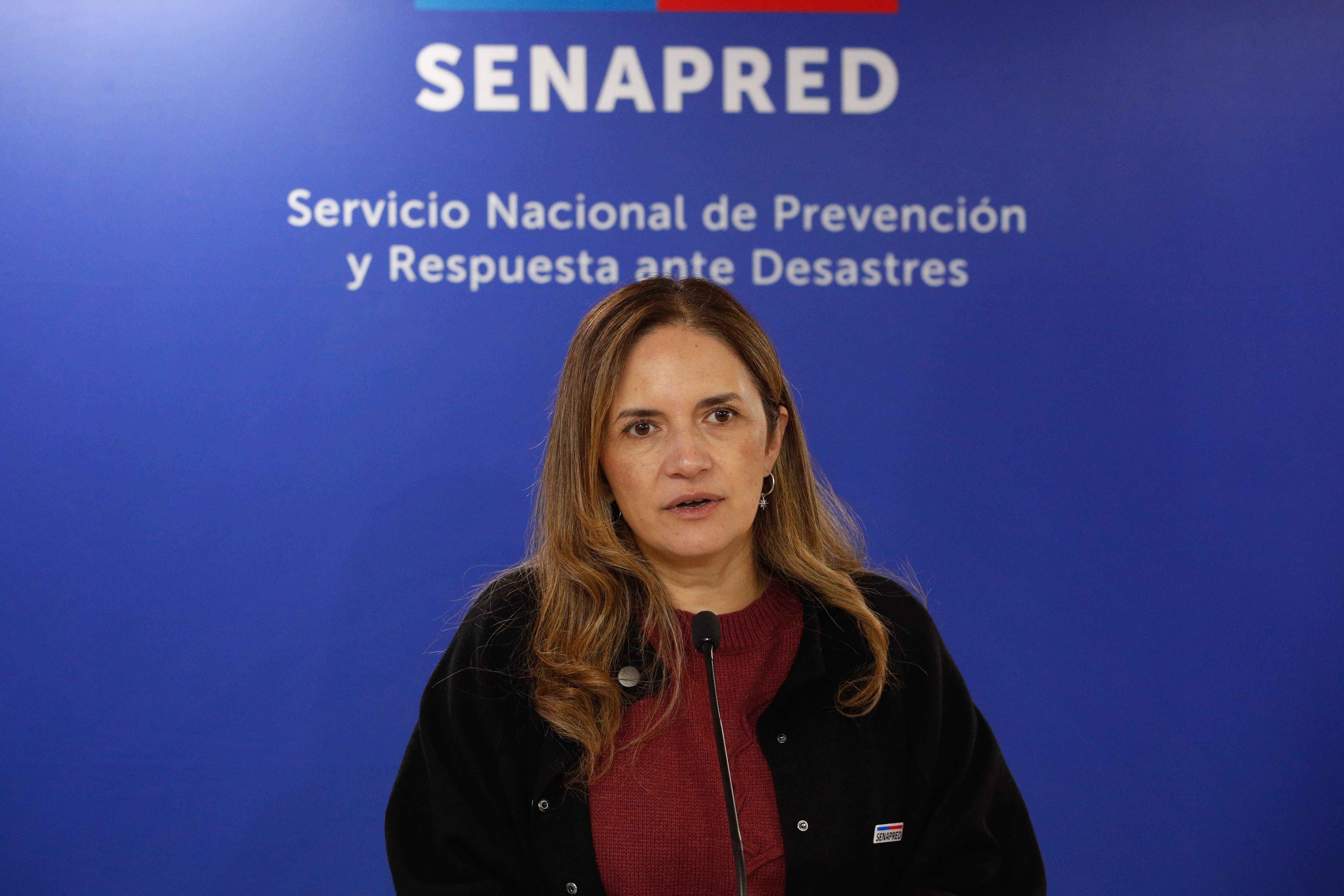 Agencia UNO | La directora nacional del Senapred, Alicia Cebrián.