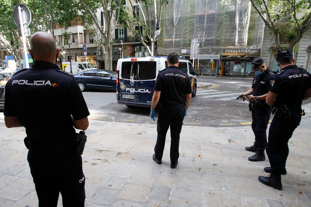 Un operativo de la policía española en Mallorca