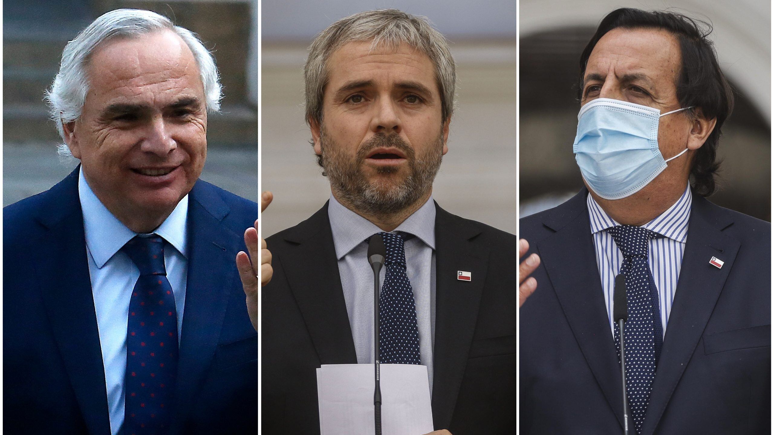 Andrés Chadwick, Gonzalo Blumel y Víctor Pérez