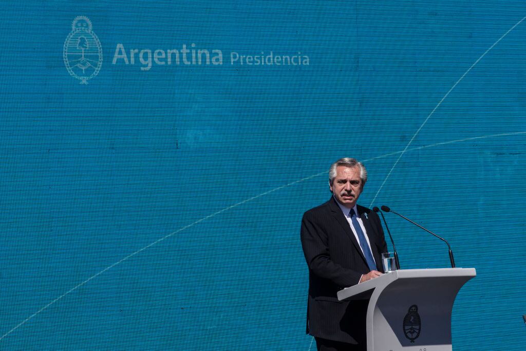 El presidente de Argentina Alberto Fernández