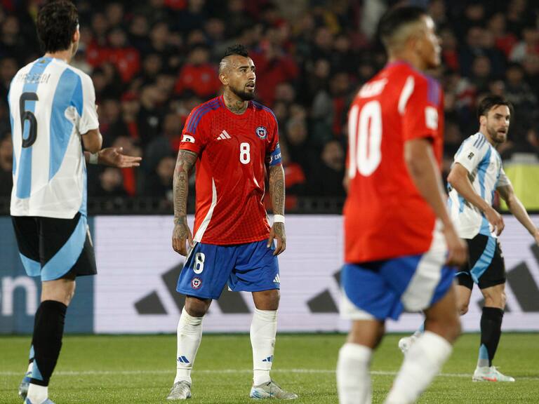 5 DE JUNIO DE 2025, SANTIAGO
Durante el partido, válido por las clasificatorias 2026, entre las selecciones de Chile y Argentina, disputado en el estadio Nacional
FOTO:ERNESTO GUEVARA/AGENCIAUNO