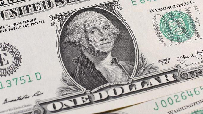 close up of $1 US dollar banknote