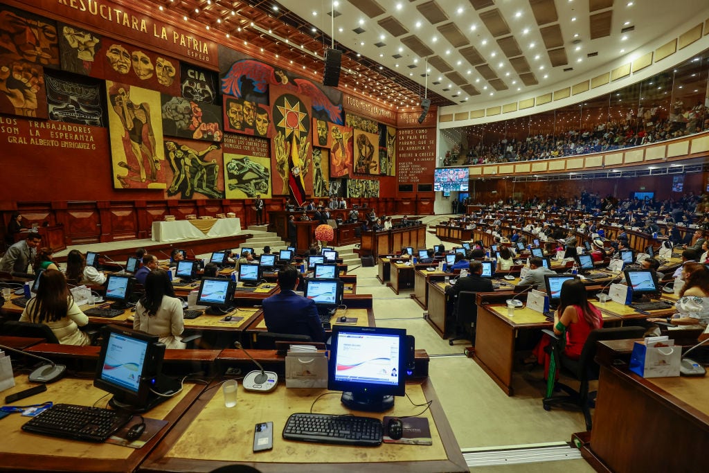 La sala de la Asamblea Nacional de Ecuador en la ciudad de Quito.