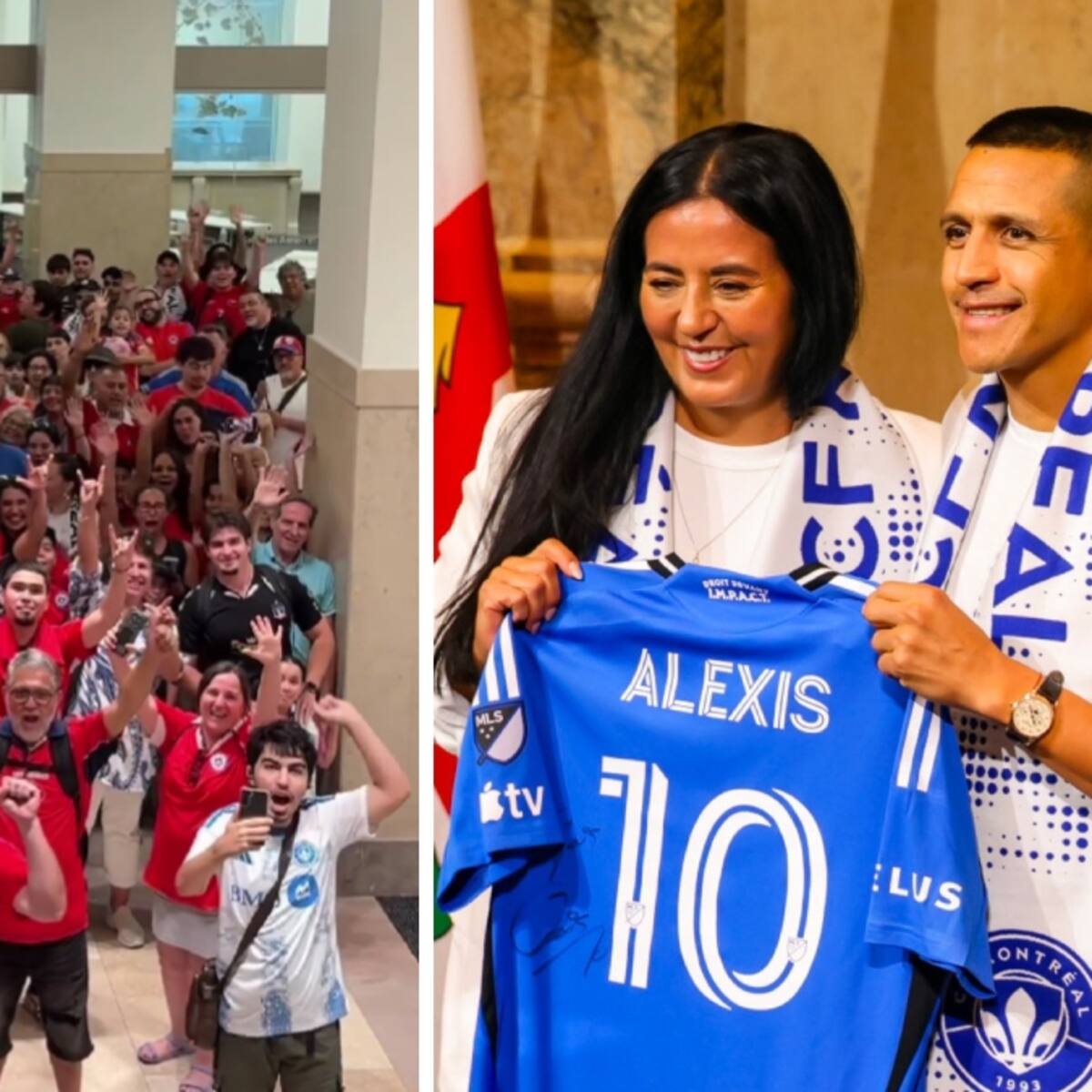 Alexis Sánchez llega a Montreal y así es recibido por cientos de compatriotas: emocionará a todo Chile