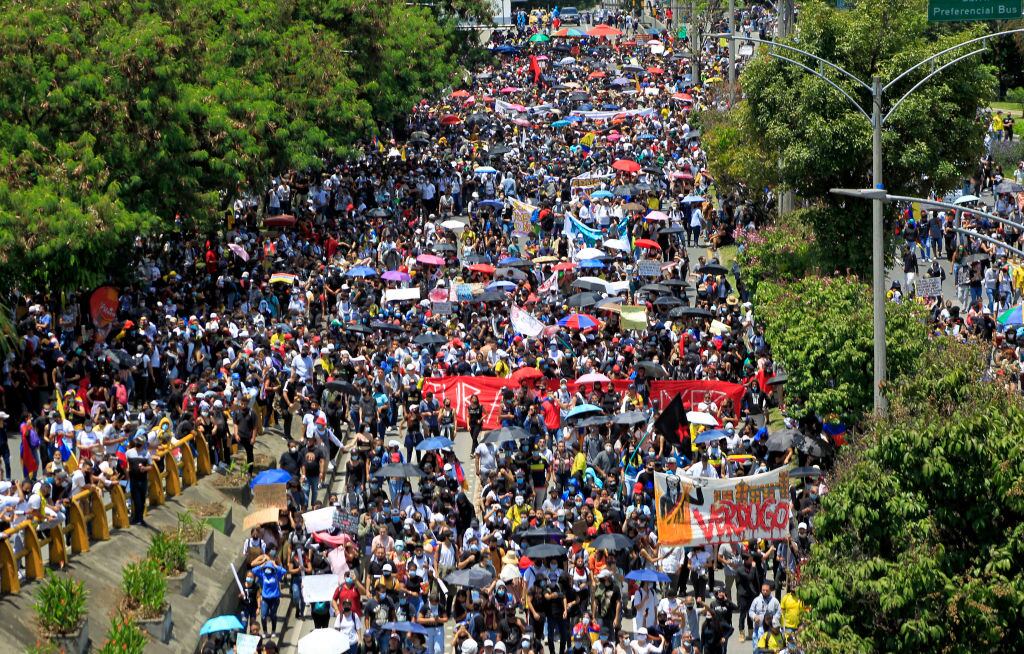 Masiva protesta ciudadana contra el gobierno de Iván Duque en Medellín