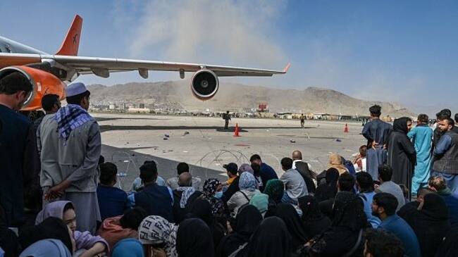 Caos y desesperación en el aeropuerto de Kabul, Afganistán