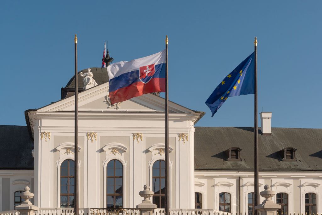 El palacio presidencial de Eslovaquia en la ciudad de Bratislava