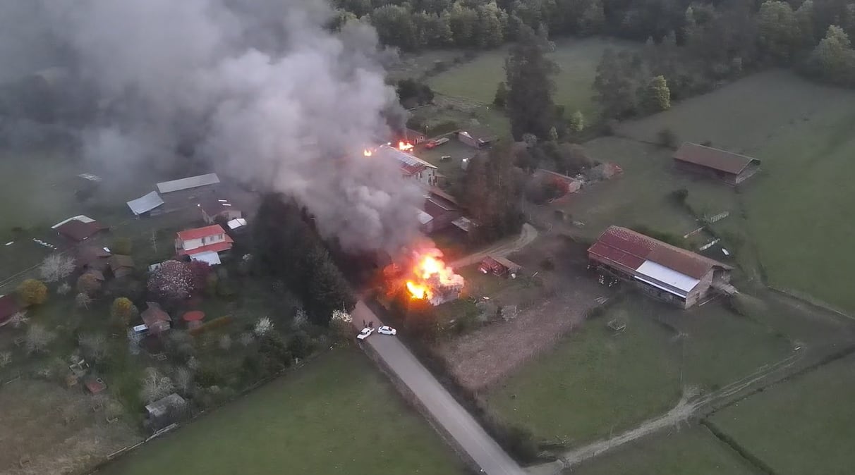 Liberan inéditas imágenes del atentado incendiario al molino Grollmus