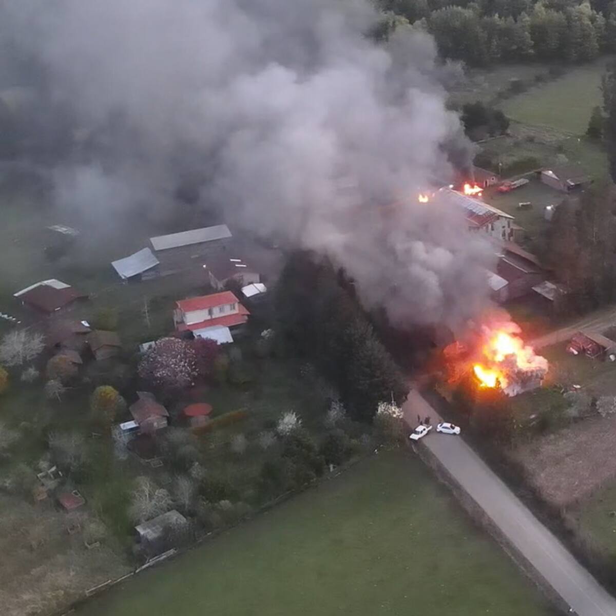 Tras condena de 18 acusados: liberan inéditas imágenes del atentado incendiario al molino Grollmus