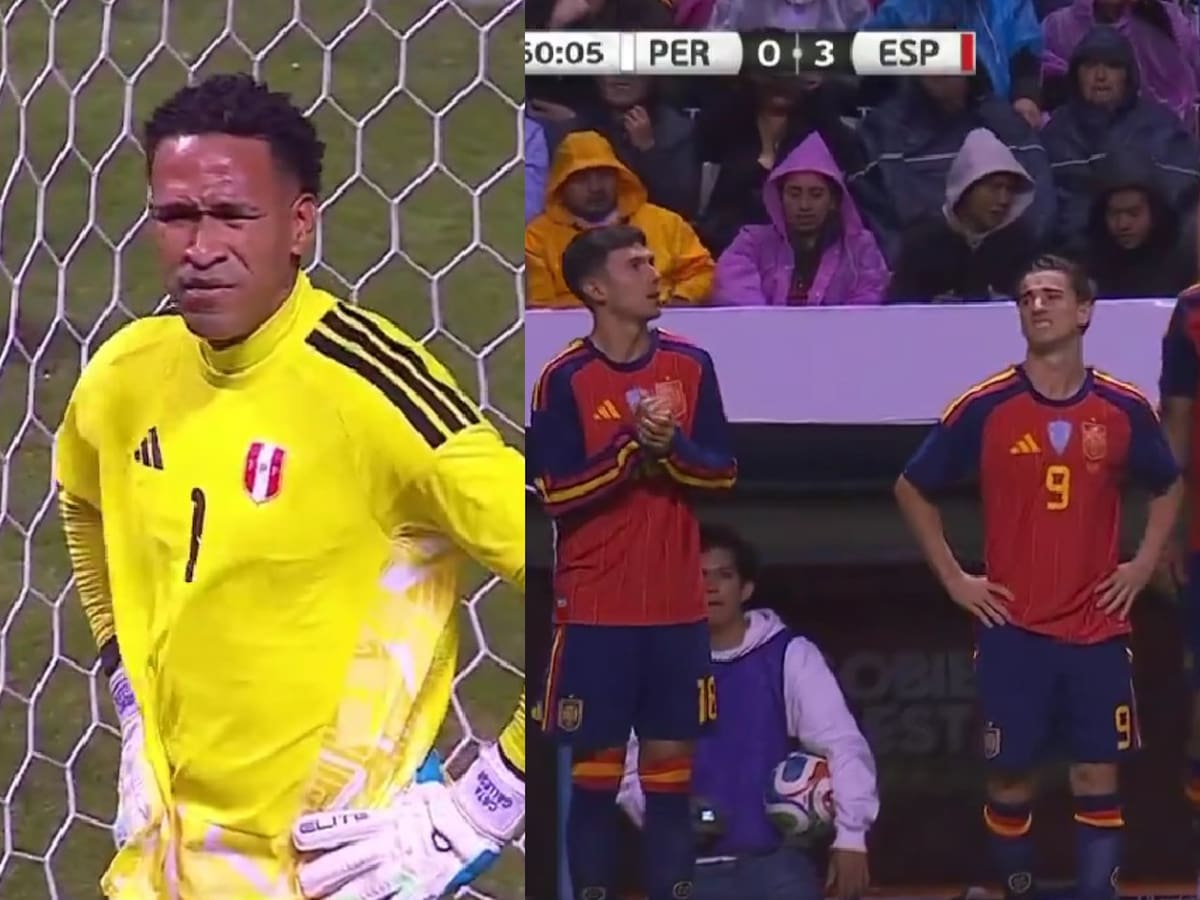 El grosero autogol del arquero de Perú ante España y la inesperada canción que sonó en el estadio: confuso momento