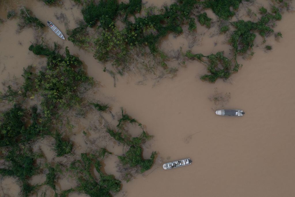 Vista de la zona de búsqueda de desaparecidos en Amazona