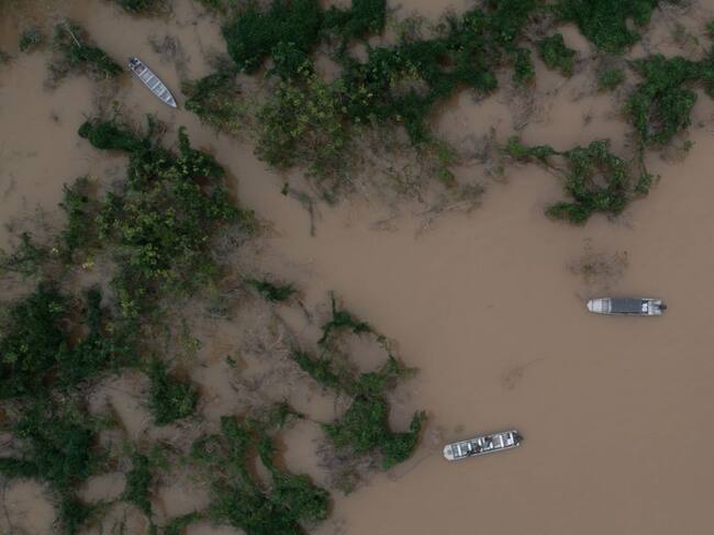 Vista de la zona de búsqueda de desaparecidos en Amazona