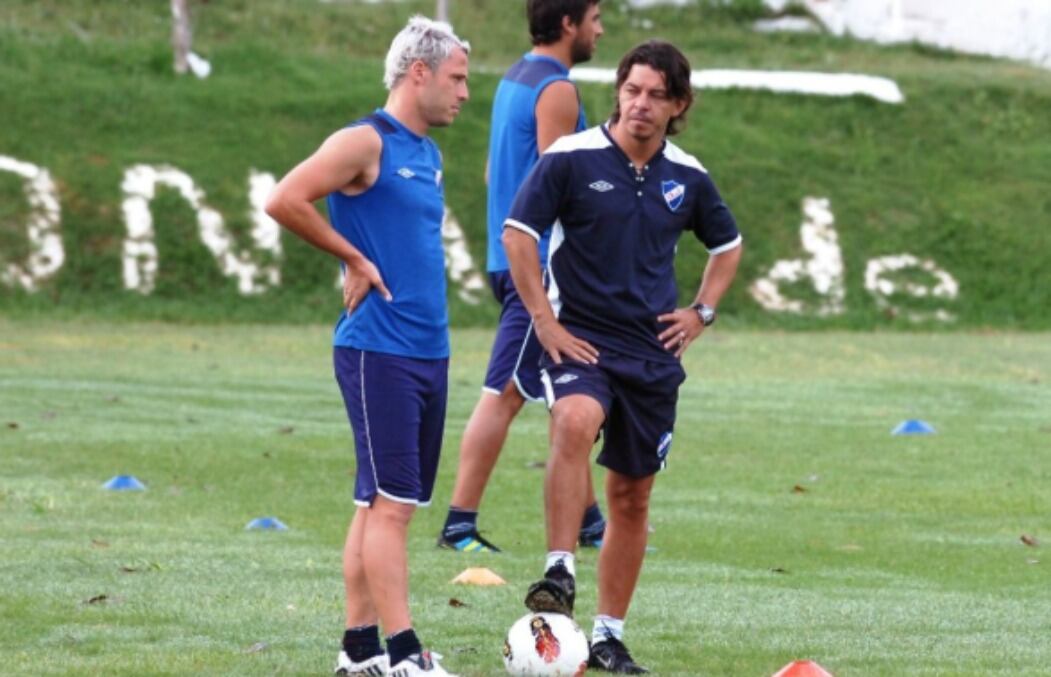 Israel Damonte y Marcelo Gallardo en Nacional