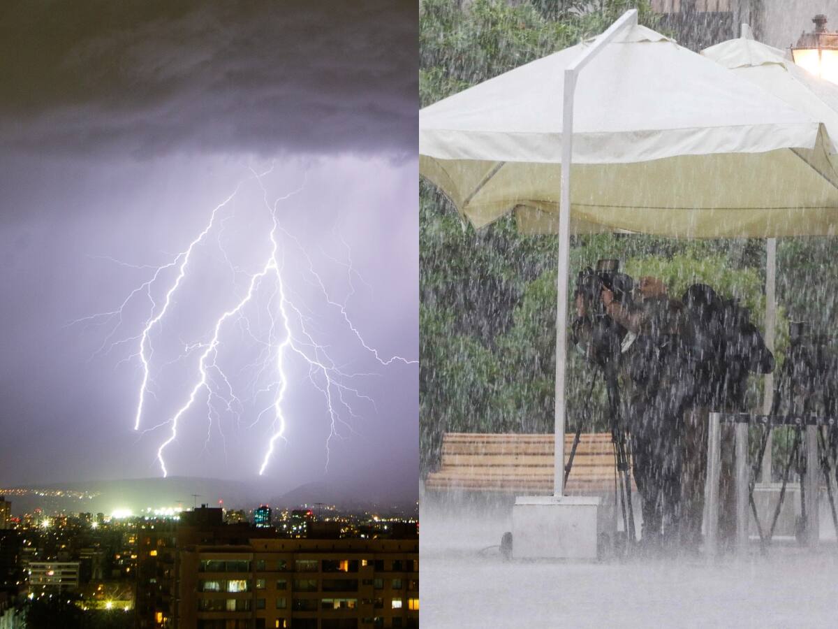 Emiten alerta por tormentas y fuertes lluvias en corto período de tiempo en la RM, O’Higgins y Maule: zonas afectadas
