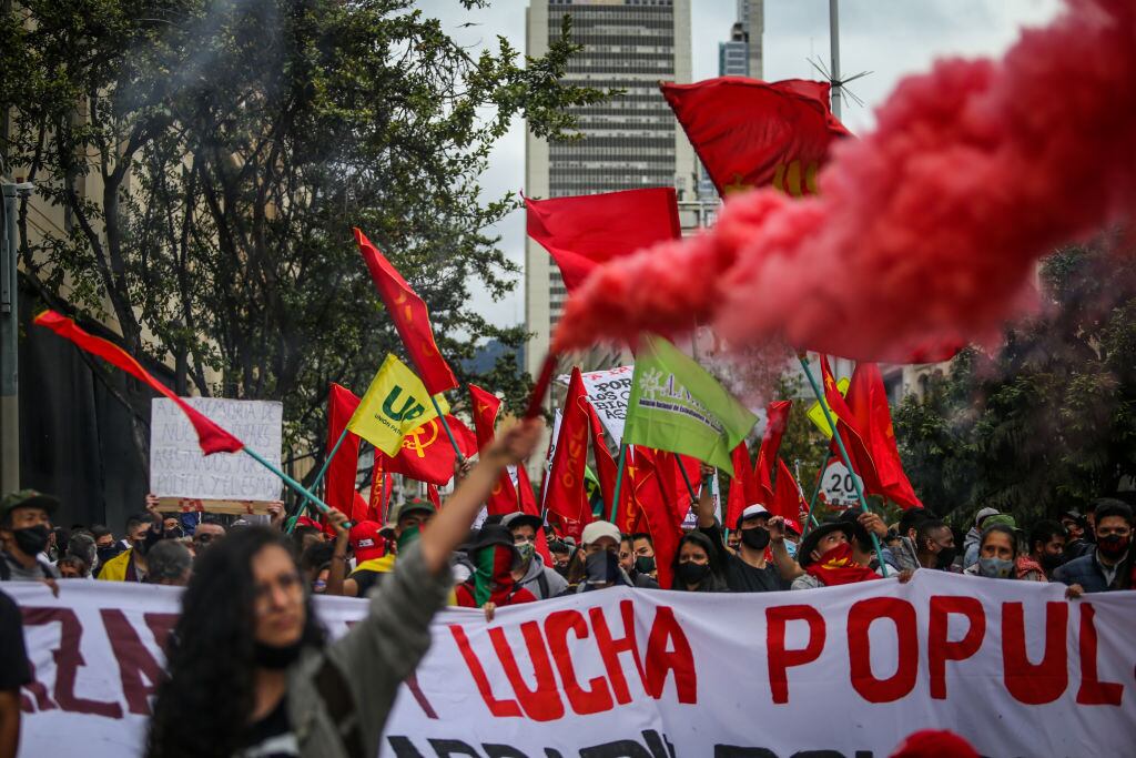 Masiva manifestación en Bogotá