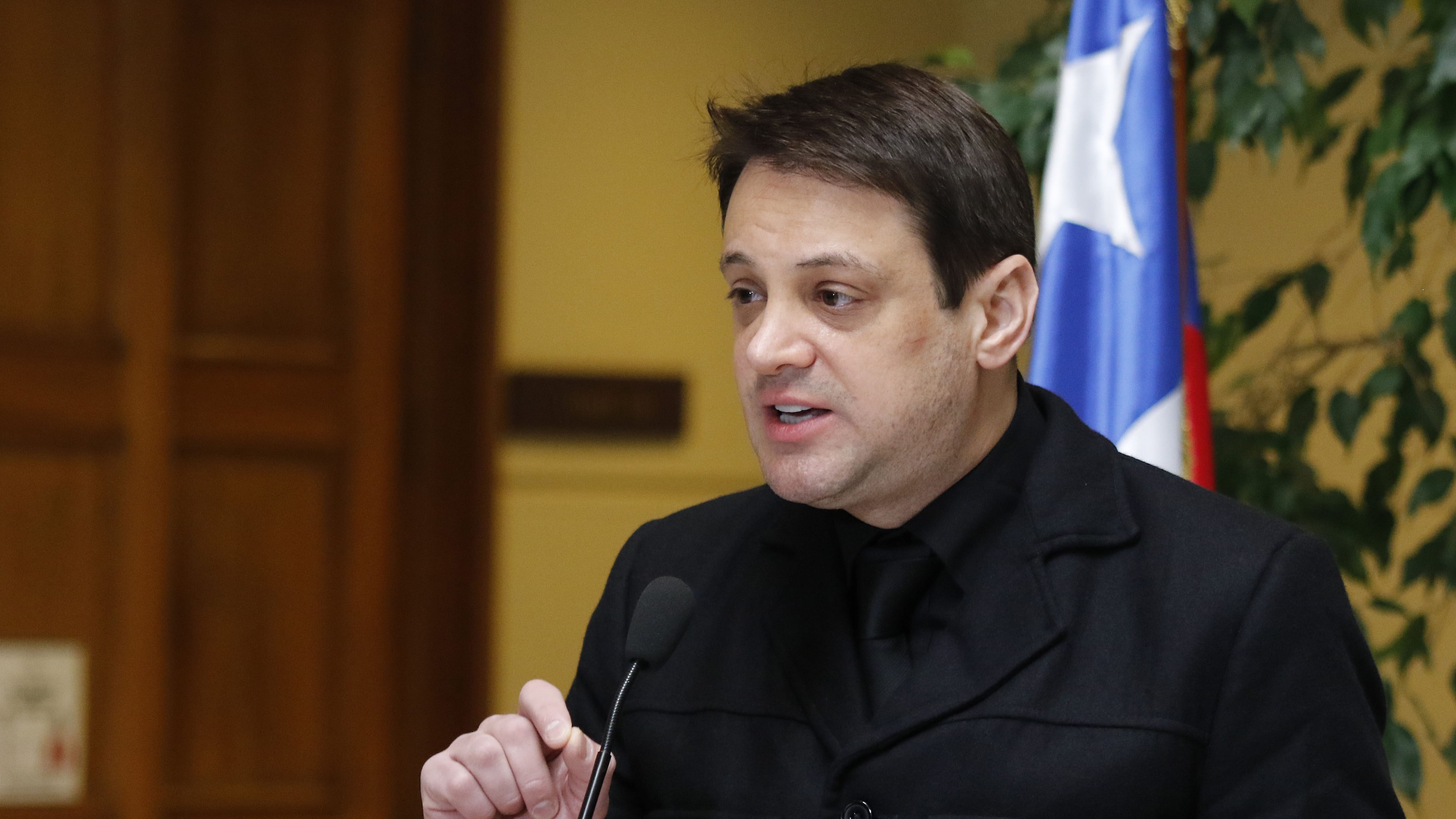 14 DE JUNIO DE 2022/VALPARAISOEl diputado Gaspar Rivas, ofrece un punto de prensa en la Cámara de Diputados, en donde da a conocer su proyecto para reponer la pena de muerte en casos de delitos graves.
FOTO: LEONARDO RUBILAR CHANDIA/AGENCIAUNO