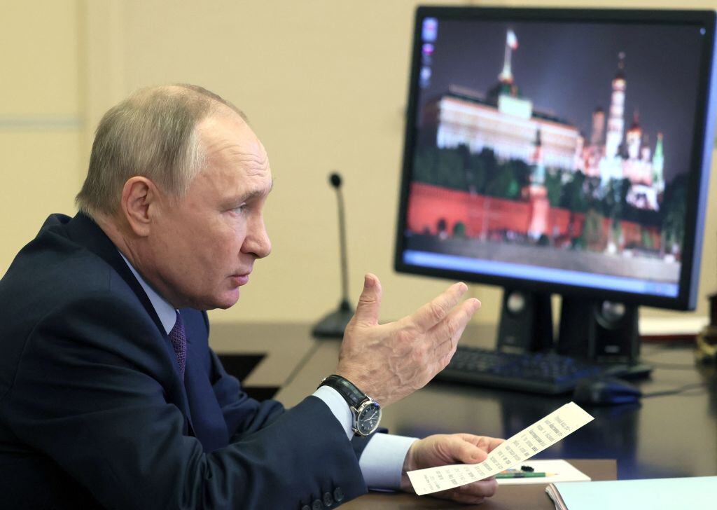 El presidente de Rusia, Vladimir Putin, en una reunión en el Kremlin