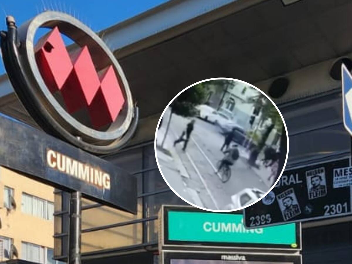 Terror en Metro Cumming: video muestra llegada del atacante en bicicleta y momentos de pánico tras el tiroteo