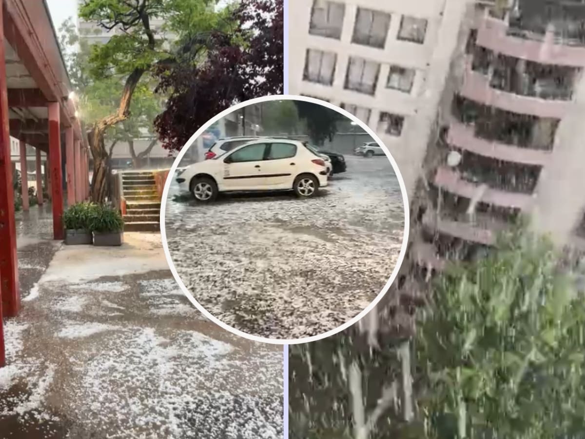 Fuerte tormenta en la RM: lluvia, granizos y truenos se dejan caer en plena primavera