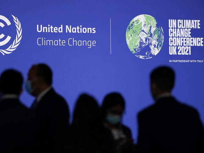 Participantes de las delegaciones en la COP26 de Glasgow en Escocia