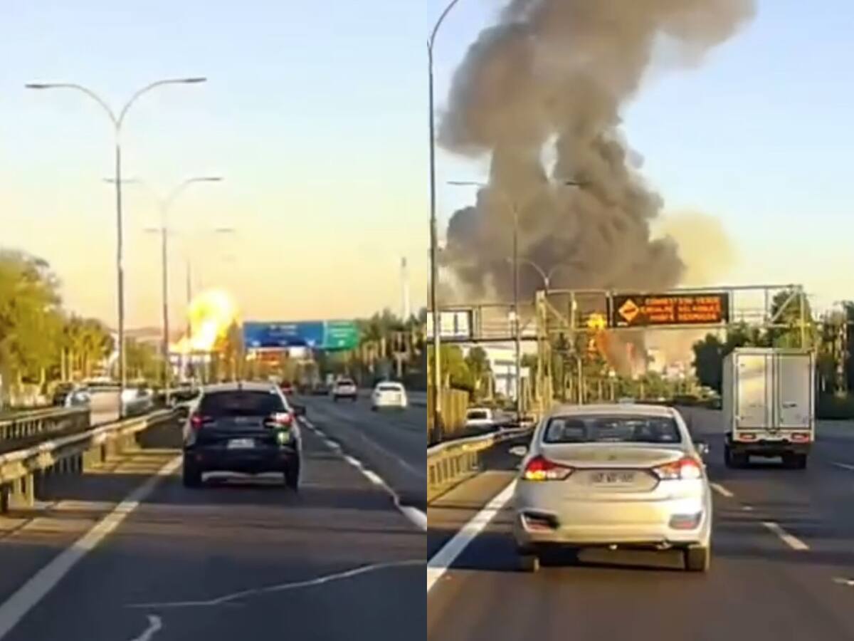 Auto capta EN VIVO explosión de camión gas en Renca: emergencia generó voraz incendio