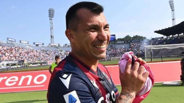 La reacción de Gary Medel al cumplir 100 partidos en Bologna