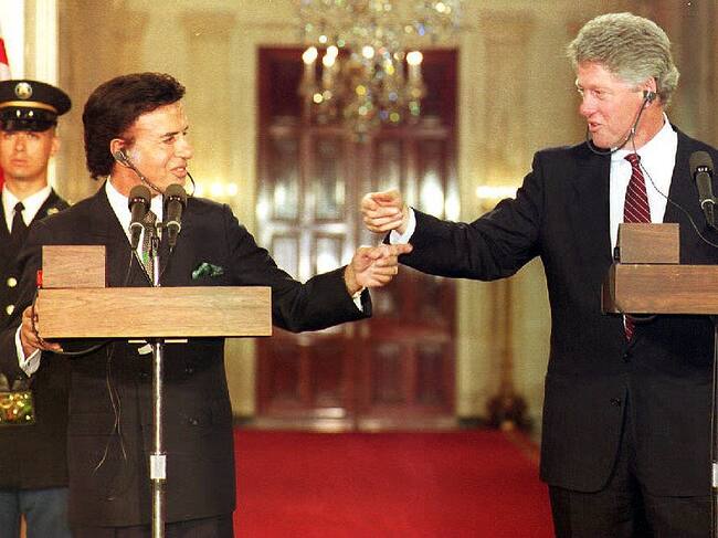 Menem con Bill Clinton, en 1993 – Getty Images