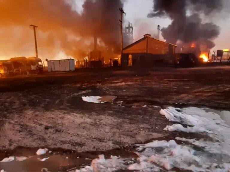 Explosión - incendio - refinería Argentina - Plaza Huincul