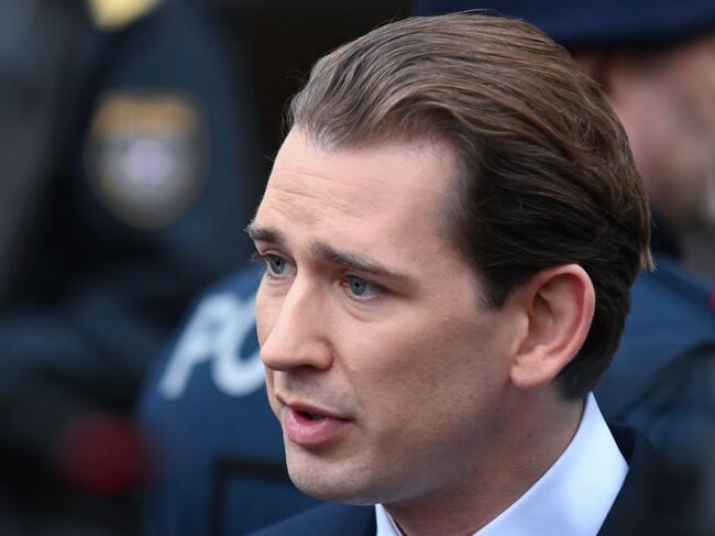 El renunciado canciller austriaco Sebastian Kurz en Viena
