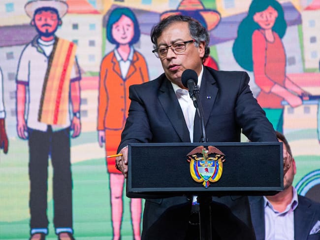 El presidente de Colombia Gustavo Petro en un evento en Bogotá