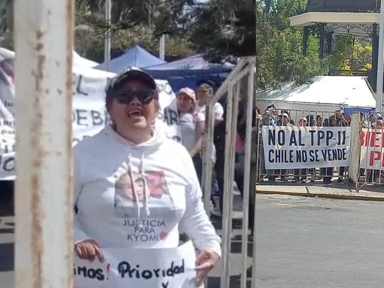 “No al TPP11”: Presidente Boric es recibido con manifestaciones en su llegada a la Delegación Presidencial de Antofagasta