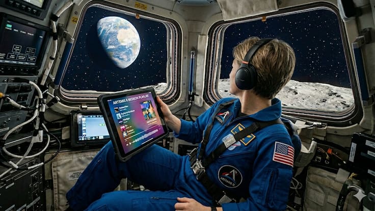 Así suena Artemis II: NASA lanza playlist para acompañar a los astronautas en su viaje alrededor de la Luna