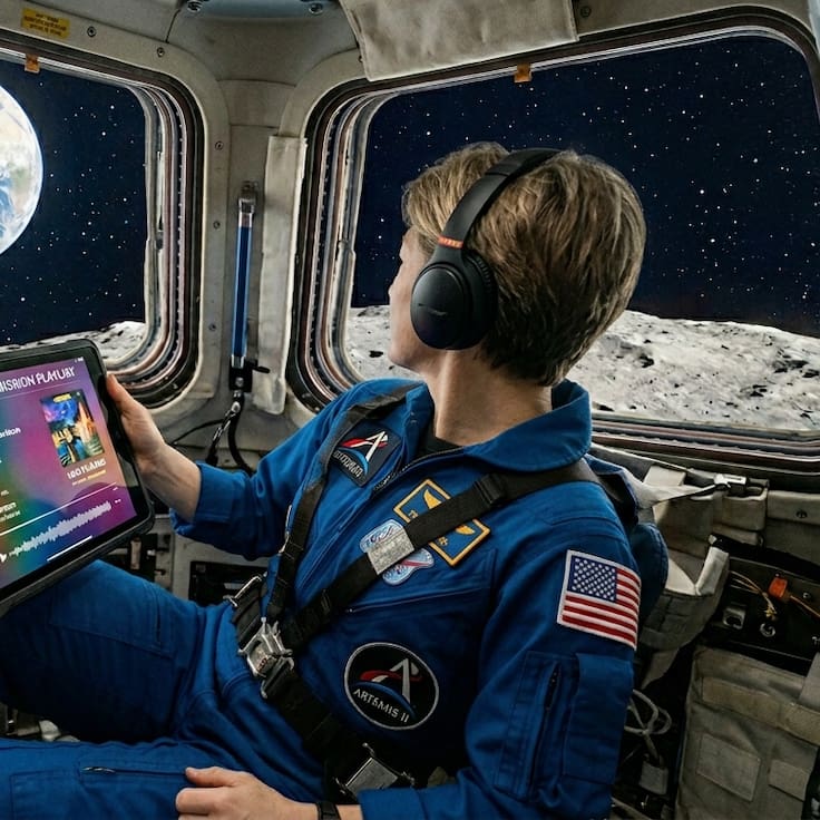 Así suena Artemis II: NASA lanza playlist para acompañar a los astronautas en su viaje alrededor de la Luna