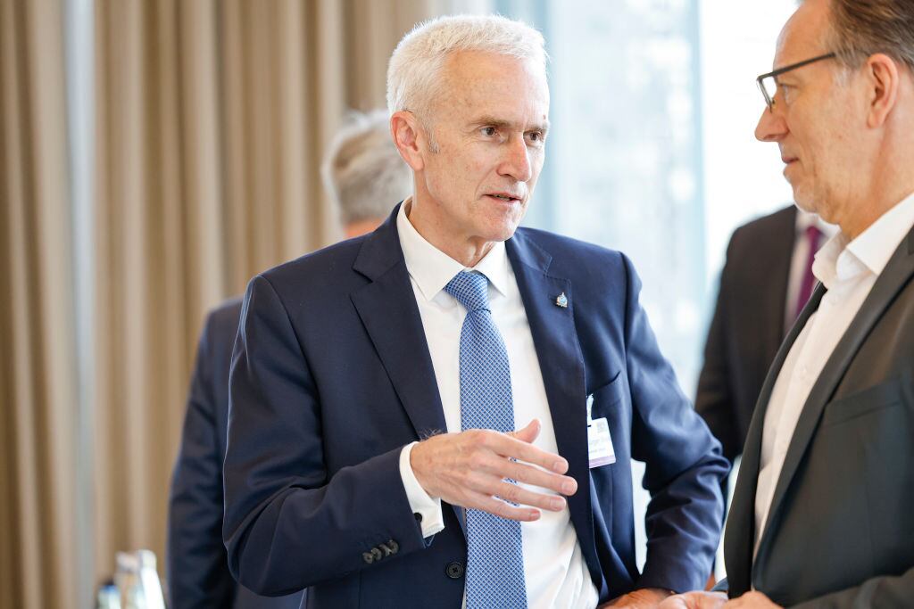 El jefe de la Interpol, Jürgen Stock, en una reunión en Alemania