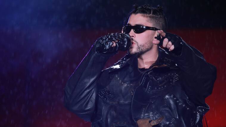 SAN JUAN, PUERTO RICO - DECEMBER 10: Bad Bunny performs during his "P FNK R" concert at Hiram Bithorn Stadium on December 10, 2021 in San Juan, Puerto Rico. (Photo by Gladys Vega/ Getty Images)