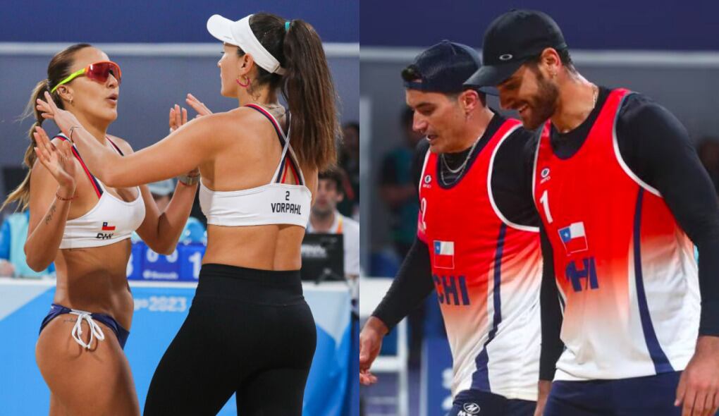Chile sigue con su paso perfecto por el vóleibol playa de Santiago 2023