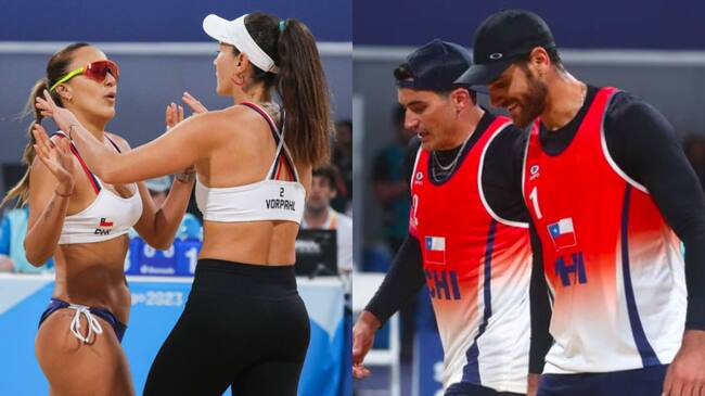 Chile sigue con su paso perfecto por el vóleibol playa de Santiago 2023