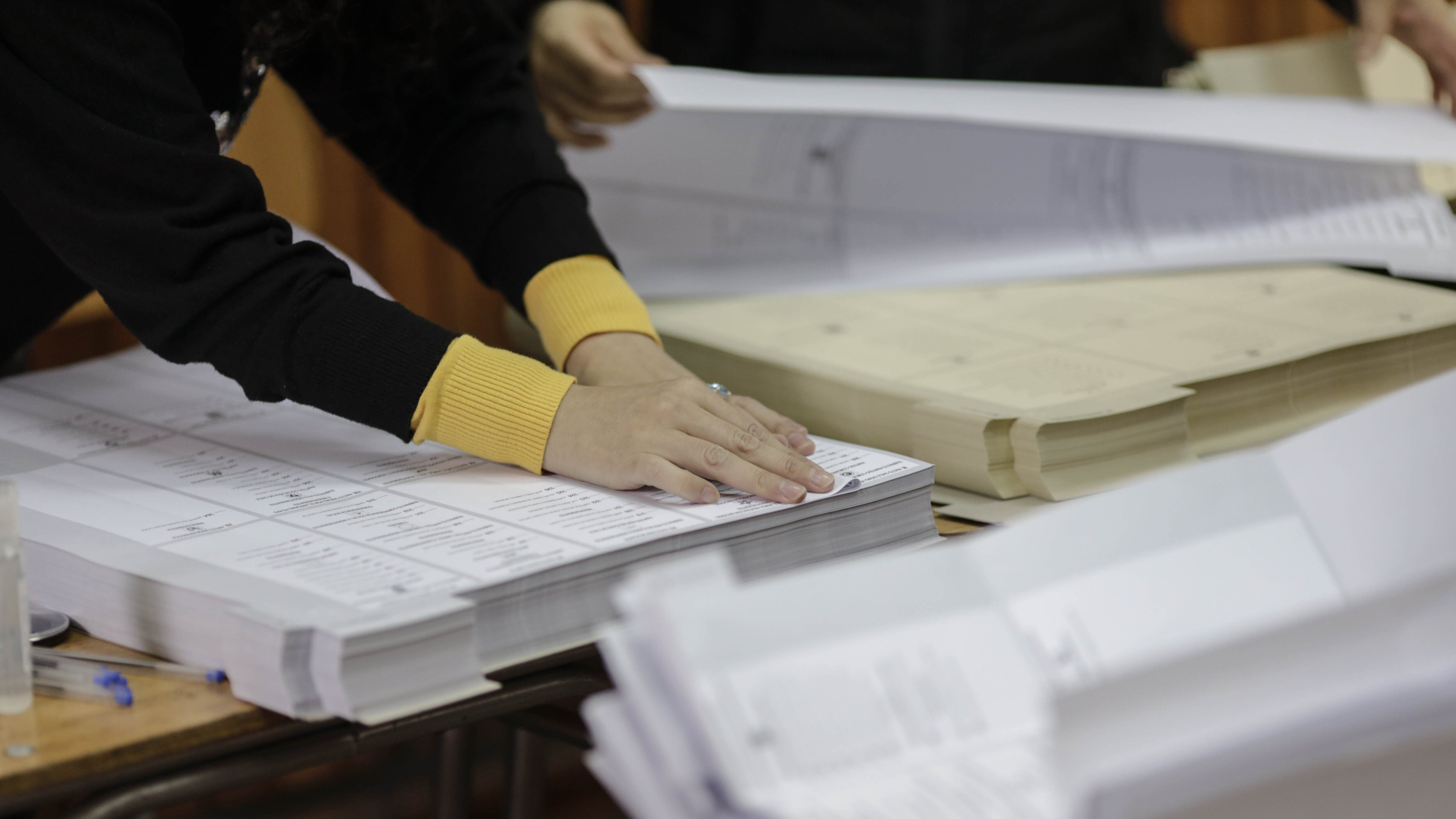 Mesa de votación