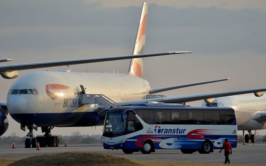 Un avión de British Airways en la pista del aeropuerto Jose Marti de La Habana