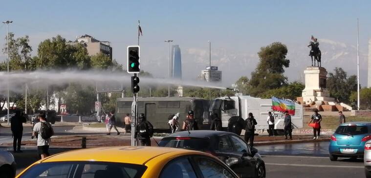 Manifestación en Plaza Baquedano