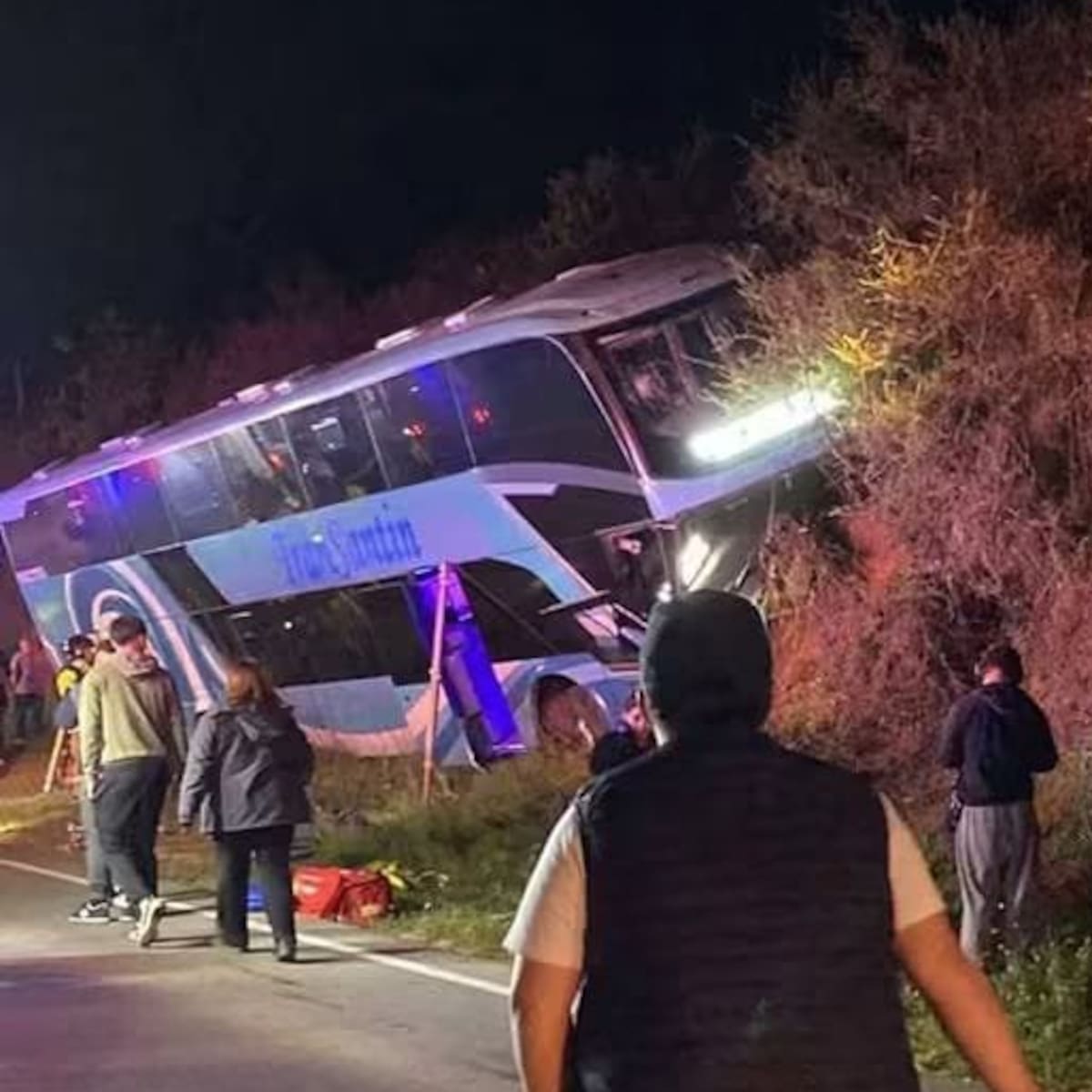 Tragedia en ruta a Pichilemu: bus de pasajeros chocó contra ladera de cerro y dejó un fallecido