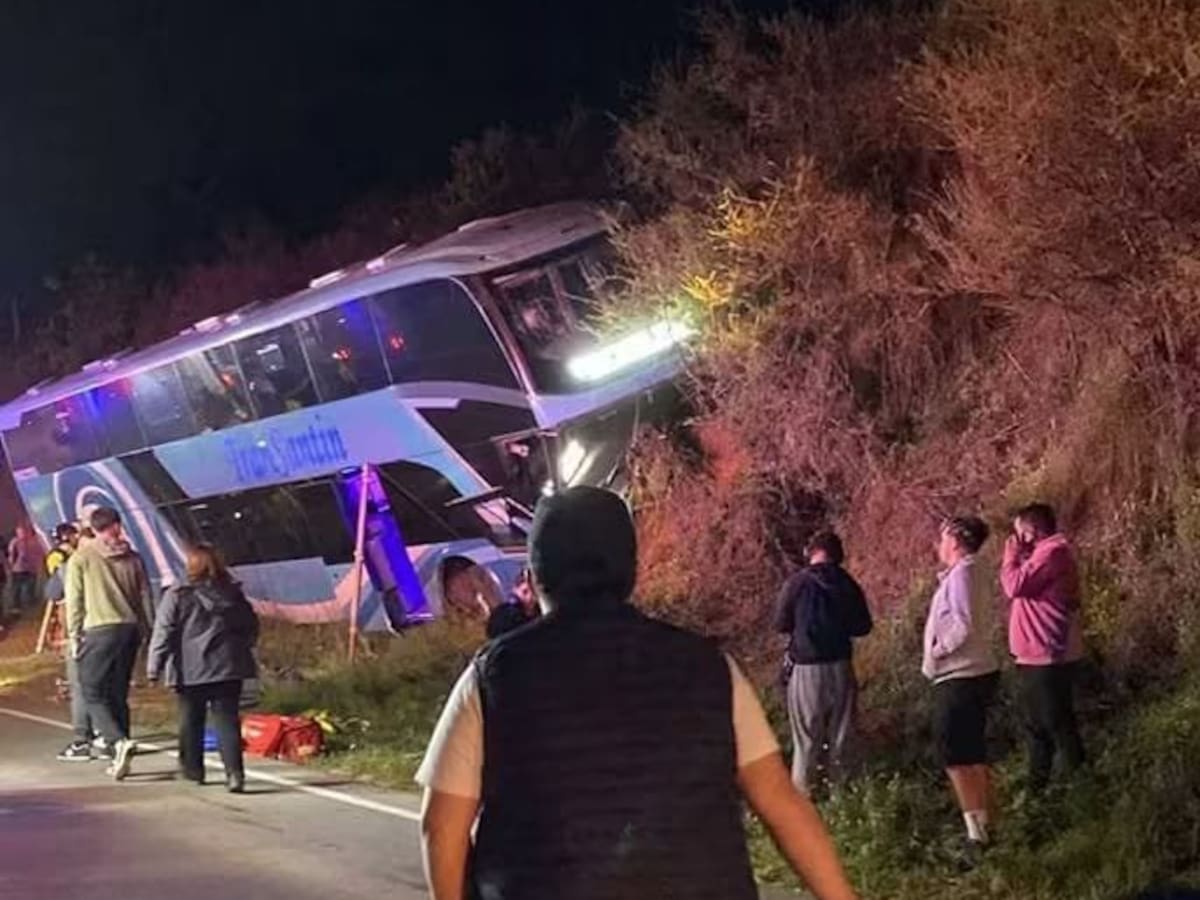 Tragedia en ruta a Pichilemu: bus de pasajeros chocó contra ladera de cerro y dejó un fallecido
