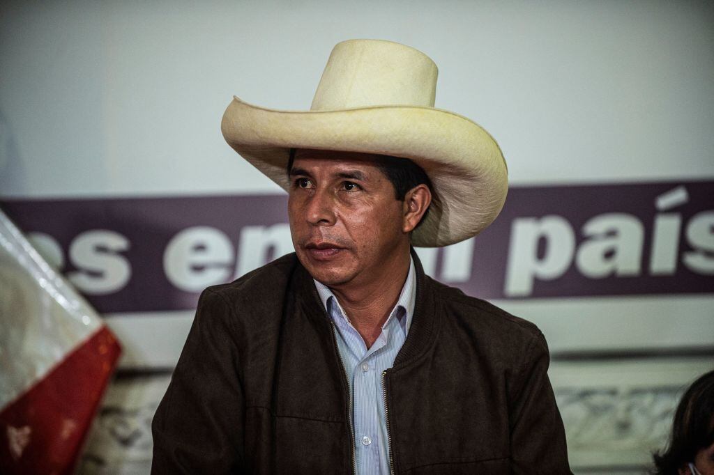 El mandatario electo de Perú, Pedro Castillo
