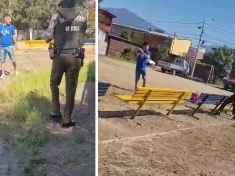Carabinero usa su arma de fuego contra sujeto que lo quiso atacar en Talagante