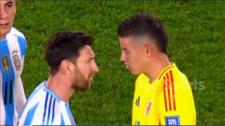 Tenso cruce: revelan qué le dijo Lionel Messi a James Rodríguez durante el duelo entre Argentina y Colombia